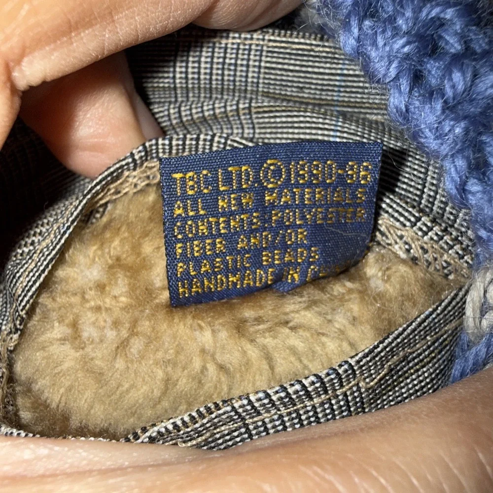 Vintage Boyds Bear Tyler Summerfield 1990-1996 Plush Blue Sweater Plaid Pants